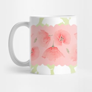 Pretty Poppy Geometrical Line Art Mug